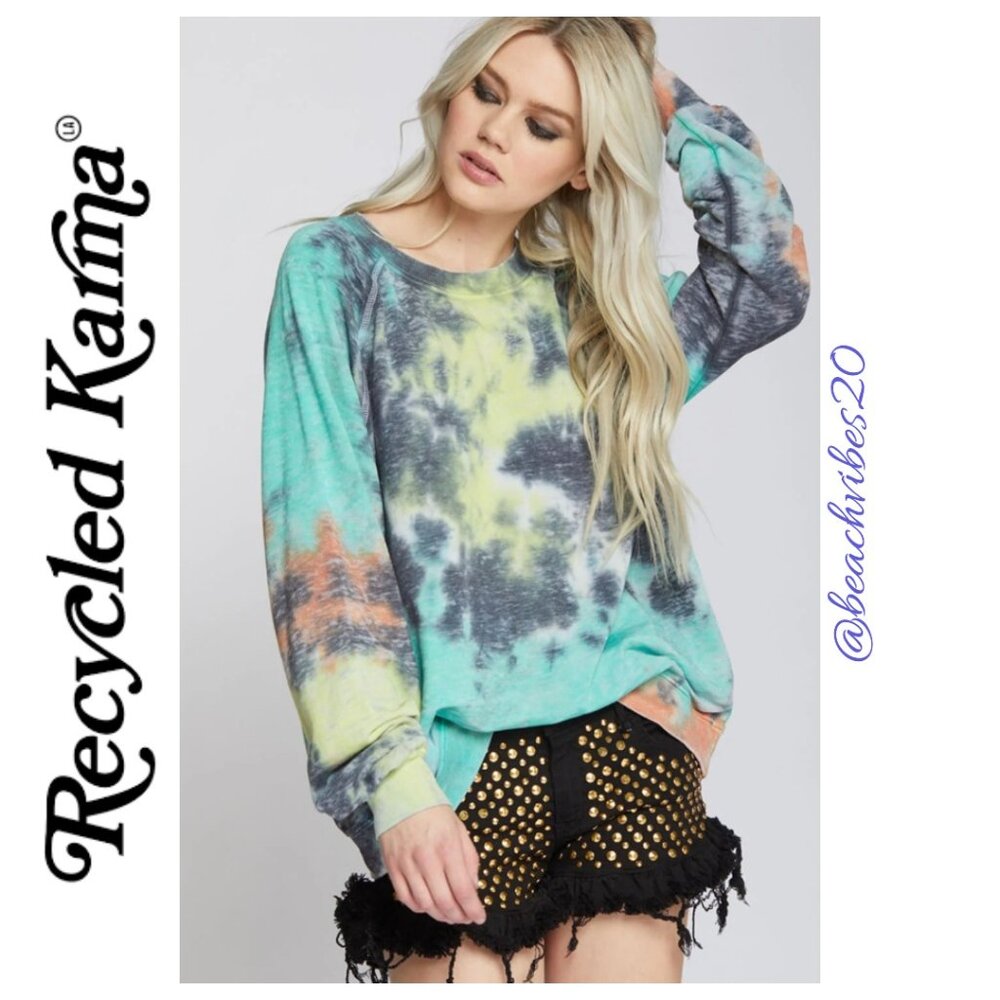 *RECYCLED KARMA Essentials Fall Tie Dye Sweatshirt Small NWOT RK-24 - Picture 2 of 10